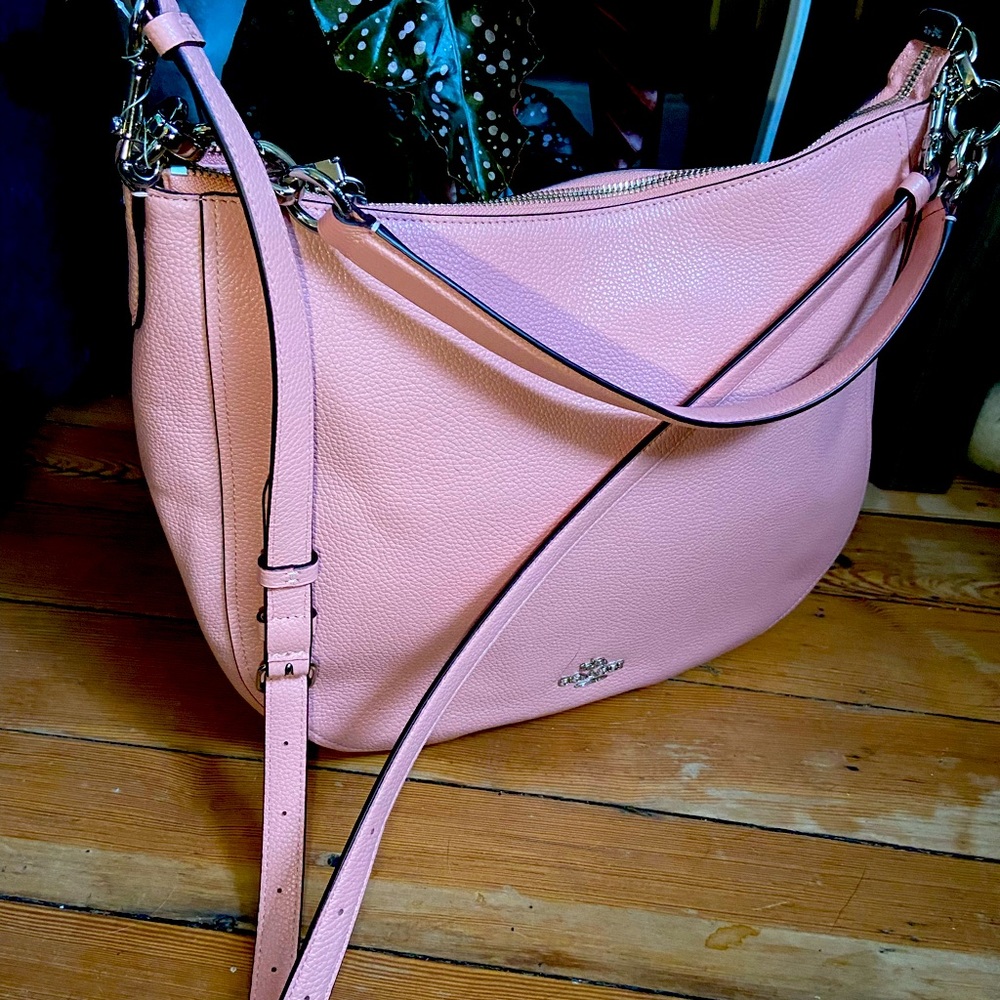 RARE Coach Chelsea 32” Hobo Pink/Silver